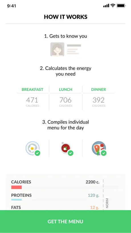 PEP:  Healthy recipes app