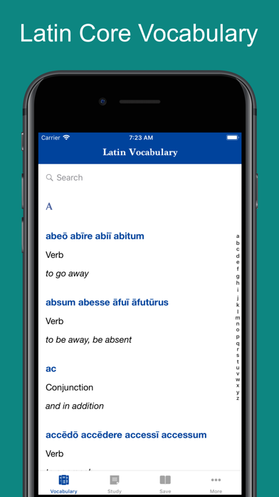 Latin Core Vocabulary Screenshot