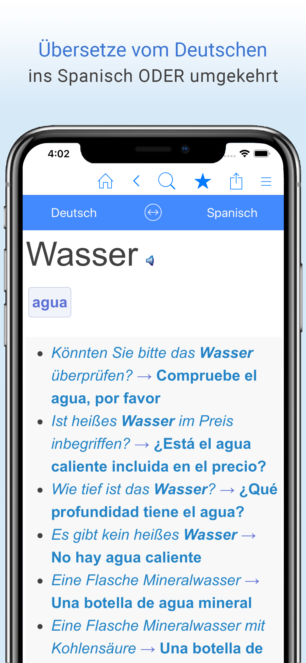 Deutsch-Spanisch Wörterbuch.