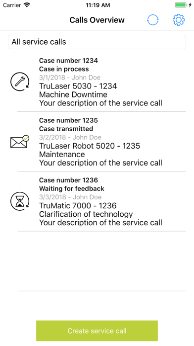 Screenshot #2 pour TRUMPF Service App