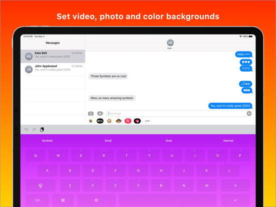 Symbol Board Keyboard & emoji iPad screenshot
