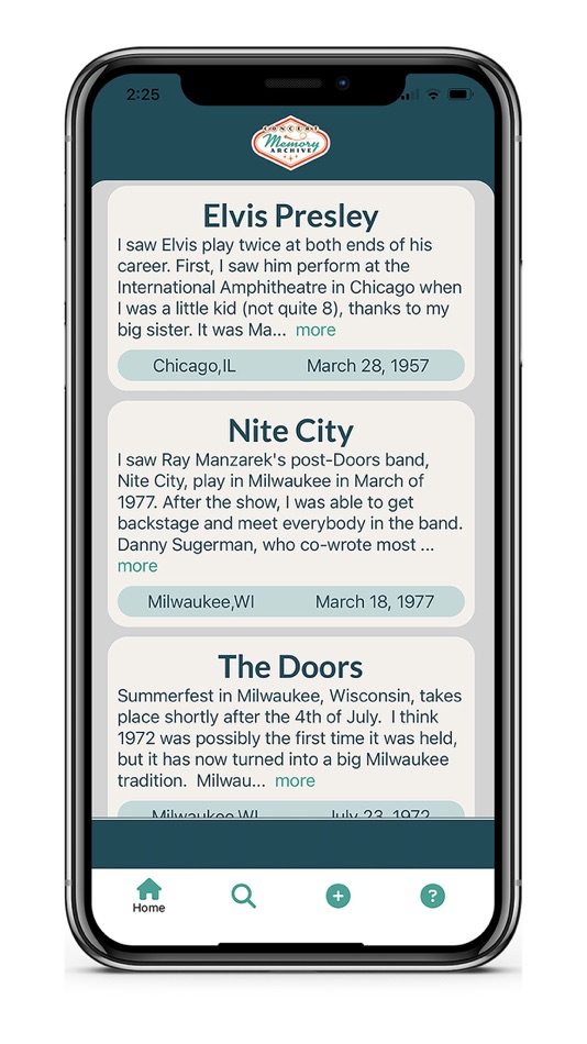 #2. Concert Memory Archive (iOS) Podle: David Dutkowski Archiving LLC
