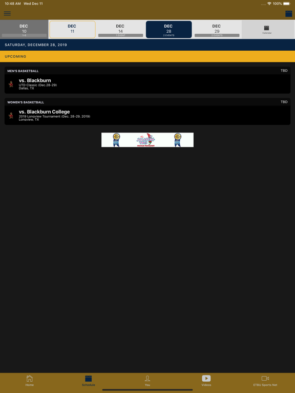 ETBU Athletics iPad screenshot 2 - Sports app