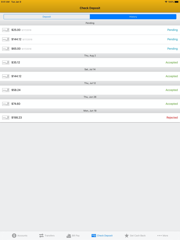 Wood & Huston Bank iPad screenshot 8 - Finance app