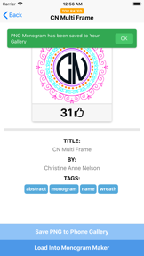Monogram Maker App screenshot