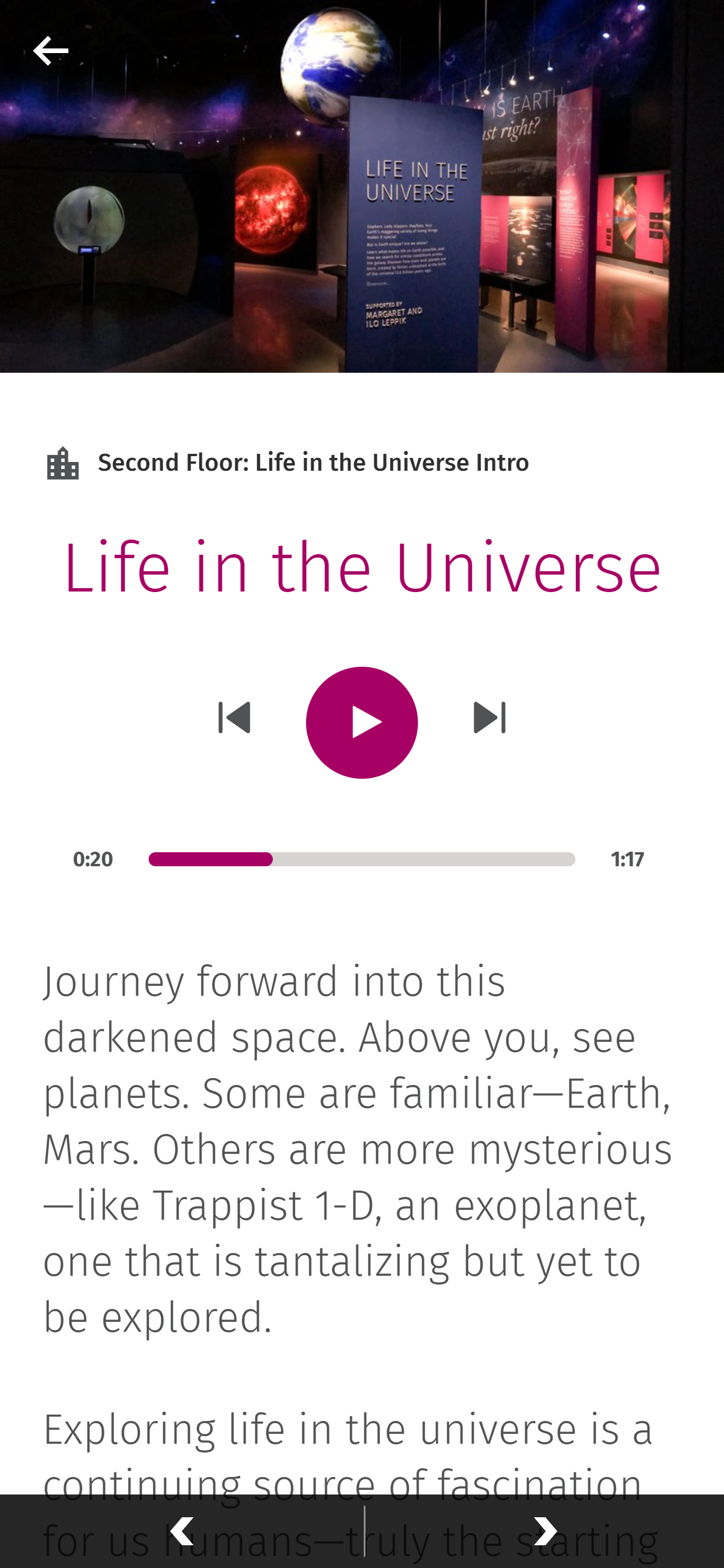 Bell Museum Audio Guide