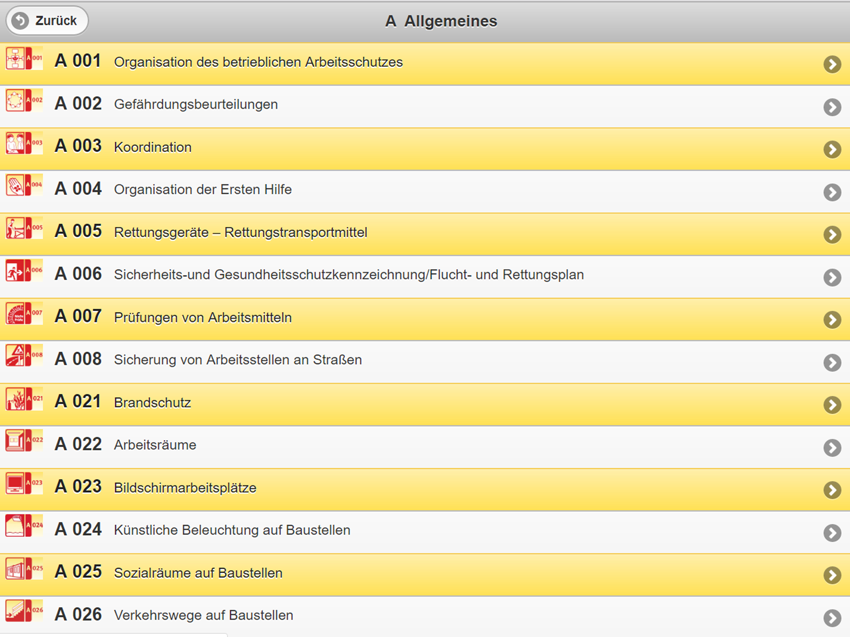 Bausteine der BG BAU