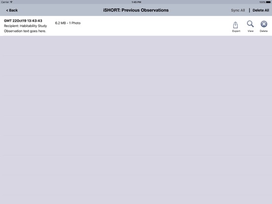 iSHORT iPad screenshot