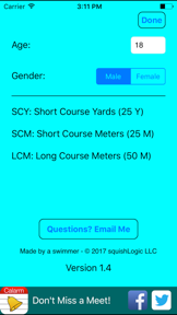 Swim Gender Converter screenshot