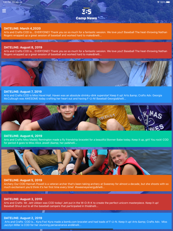 Sweeney 365 iPad screenshot 5 - Entertainment app