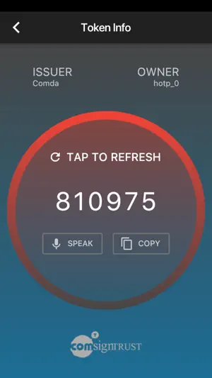 Comsign Authenticator screenshot 2