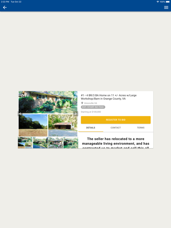 Nicholls Auction Group iPad screenshot 4 - Business app