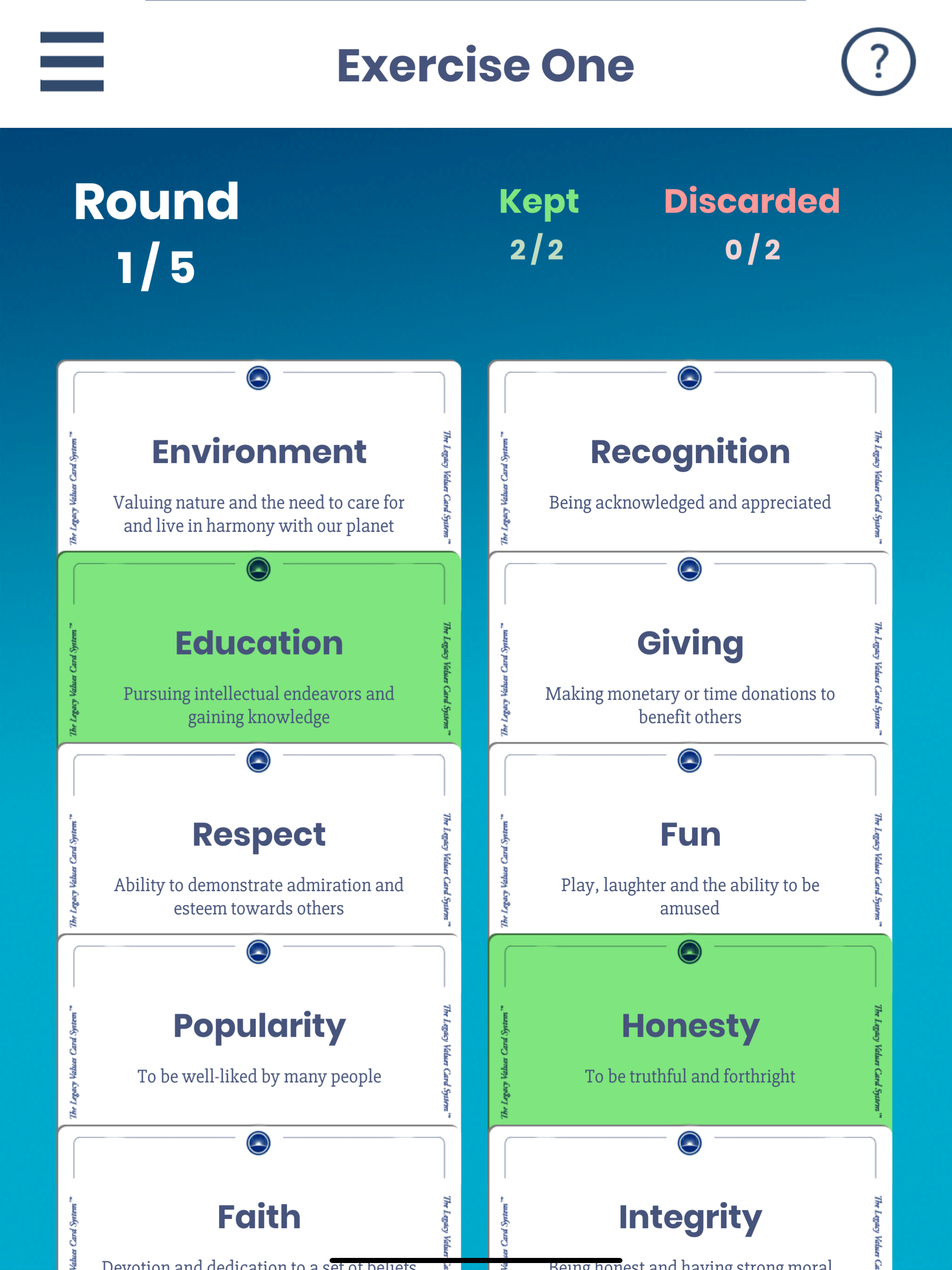Values Discovery screenshot 4