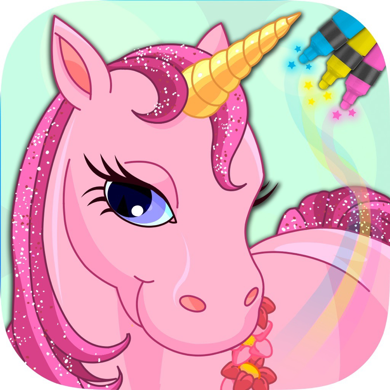 Unicorns - Pony Coloring Book