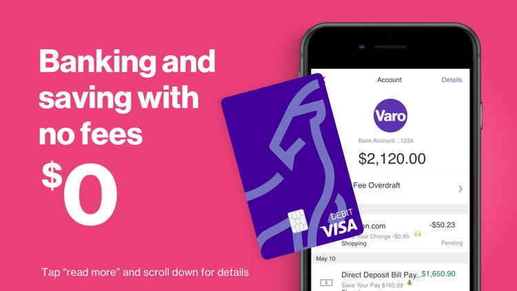 Varo: No Fee Mobile Banking screenshot-0