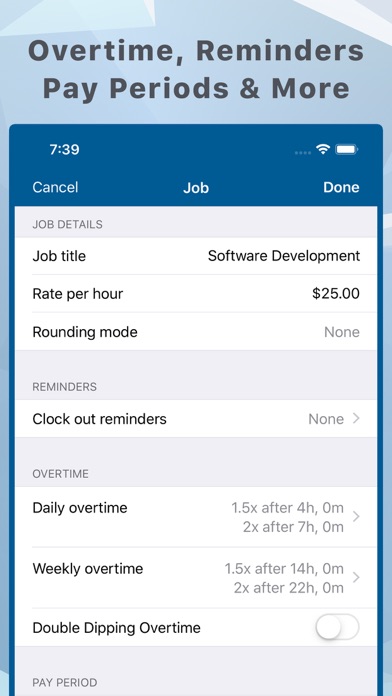 Hours and Pay Tracker: TimeLog screenshot 3