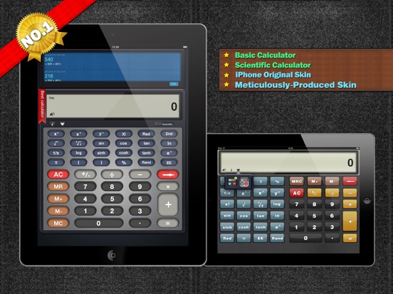 Screenshot #1 for Calculator HD for iPad.