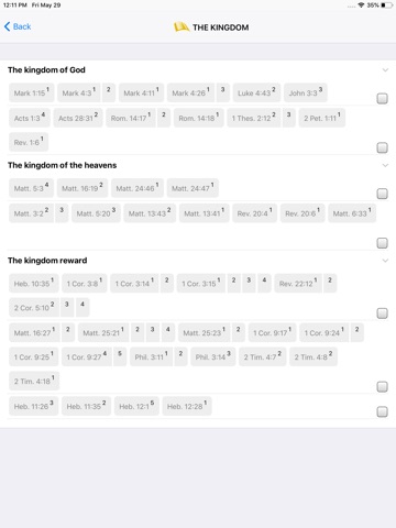 BfA Bible Study Topics iPad screenshot