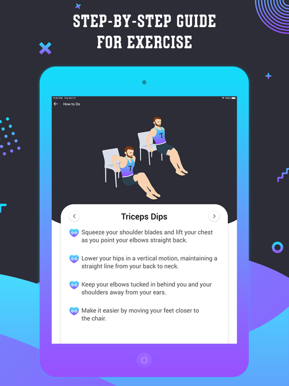7 Minute Workout for Fitness iPad screenshot 4 - Health & Fitness app