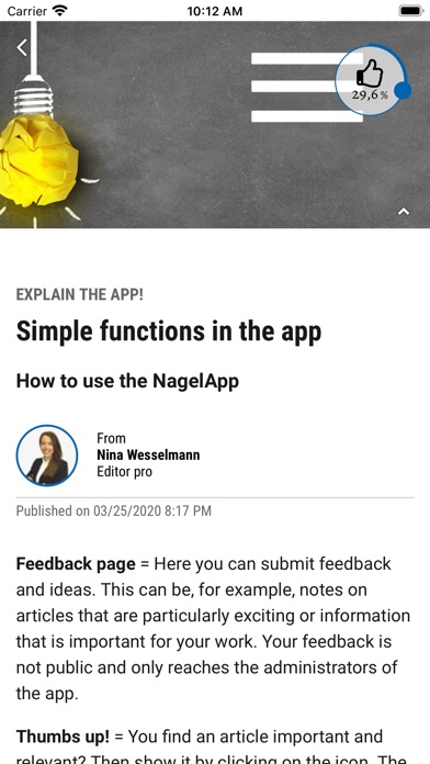 Screenshot of NagelApp