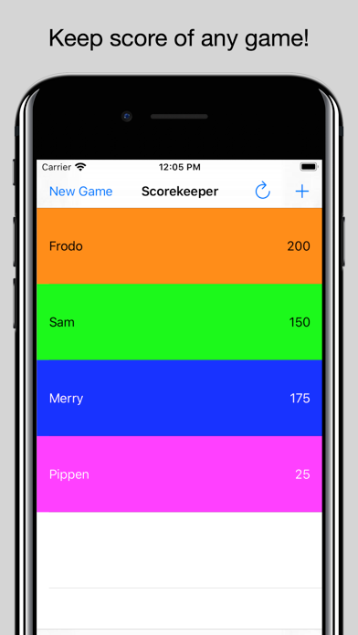 Scorekeeper Lite iPhone screenshot 1 - Entertainment app