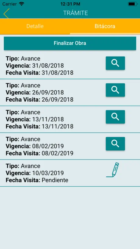 Bitácora de Peritaje