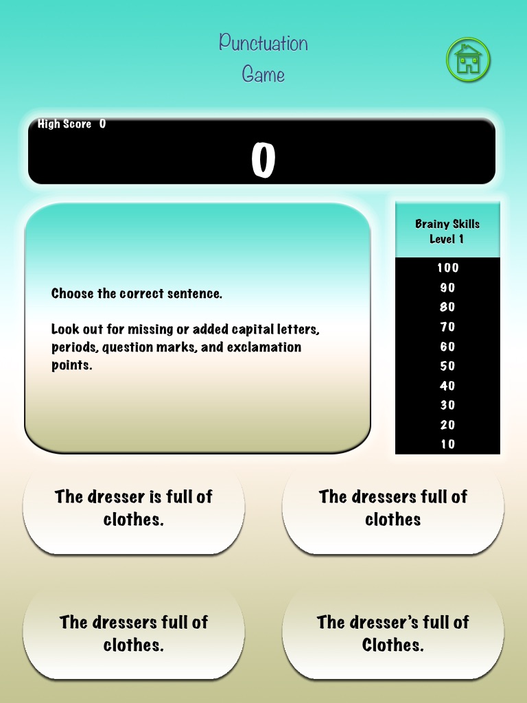 Brainy Skills Punctuation screenshot 2