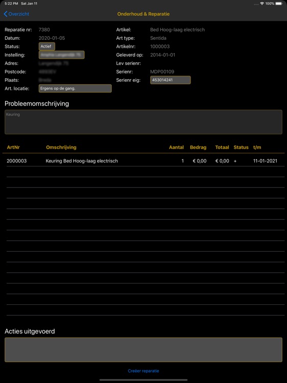 Promesse Reparatie App