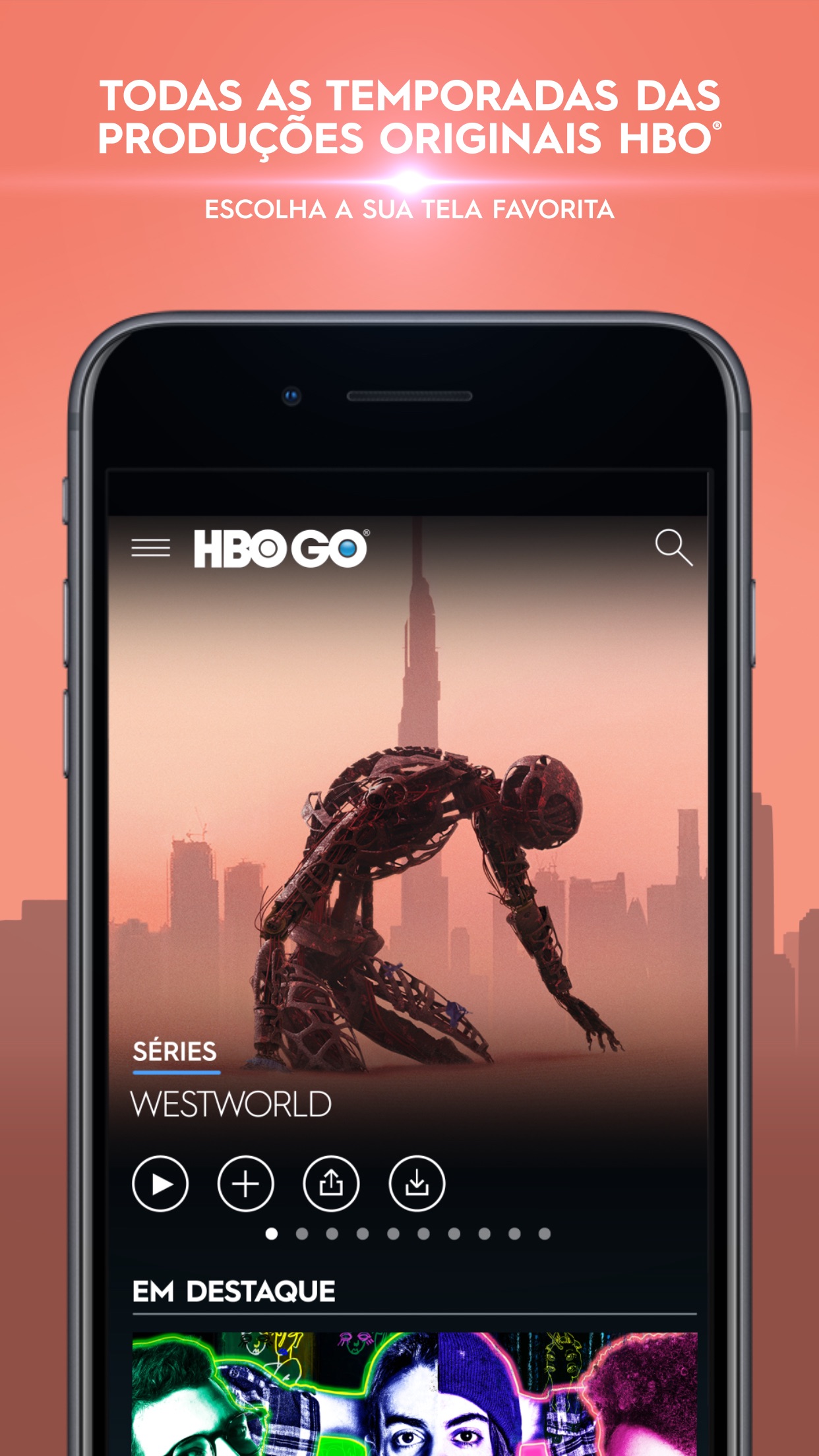 Screenshot do app HBO GO ®