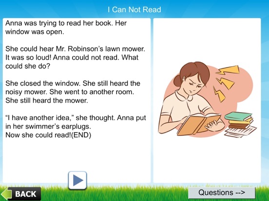 Read Sentences & Comprehension iPad screenshot