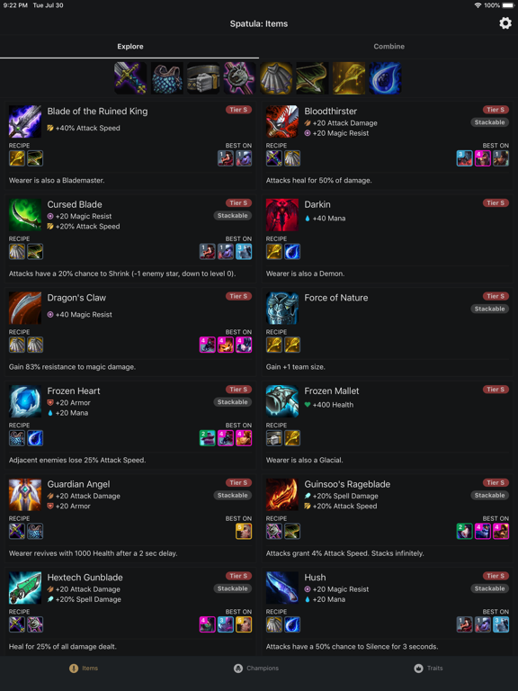 Screenshot #4 pour Spatula: TFT Cheat Sheet