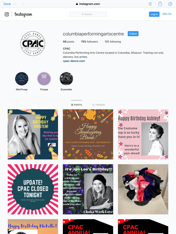 Columbia Performing Arts Centr iPad screenshot 5 - Sports app