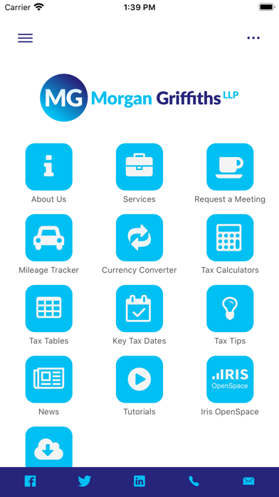 Morgan Griffiths Accountants Screenshot