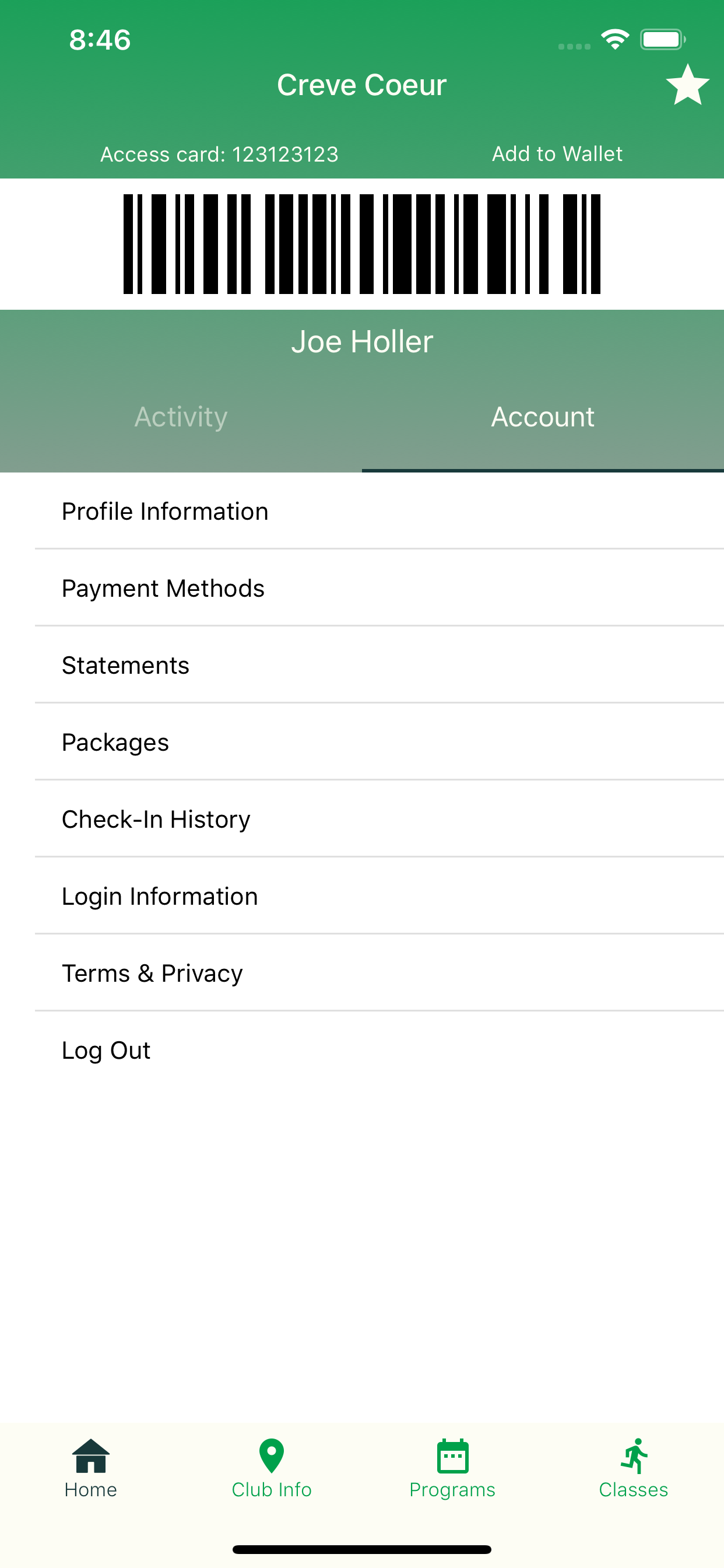 CCRC Tennis Mobile App screenshot 3