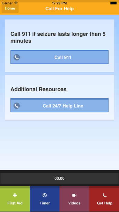 Seizure First Aide iPhone screenshot 5 - Medical app