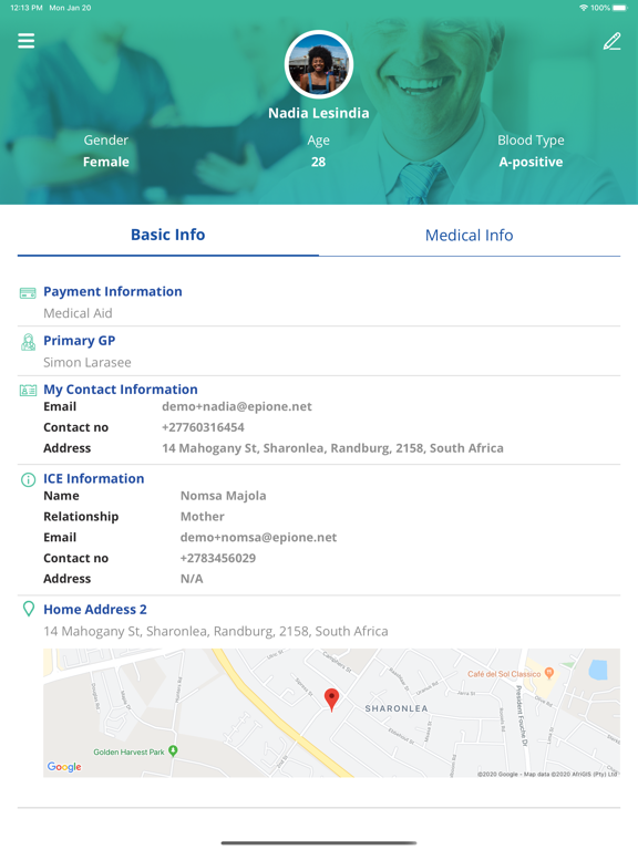 epione.net Patients iPad screenshot 1 - Medical app