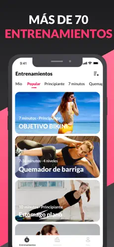 Screenshot 1 Fitness Femenino: Fitness App iphone