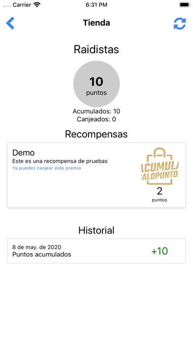 App screenshot