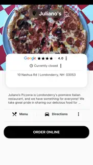 juliano's italian pizzeria iphone screenshot 1