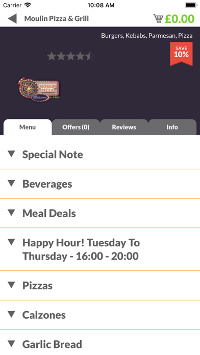 Screenshot #2 pour Moulin Pizza & Grill