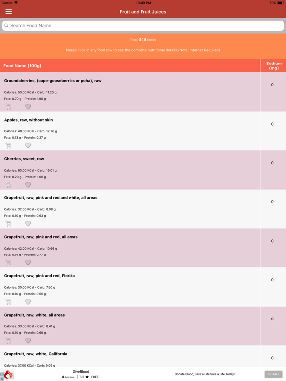 Screenshot #5 pour Sodium In Foods