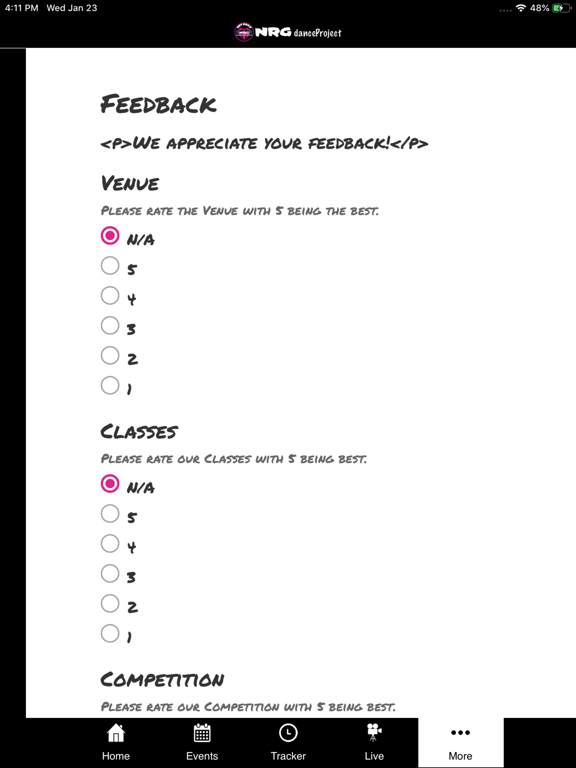 NRGdanceProject iPad screenshot 5 - Entertainment app