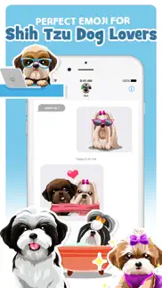 shih tzu dog emojis stickers iphone screenshot 1