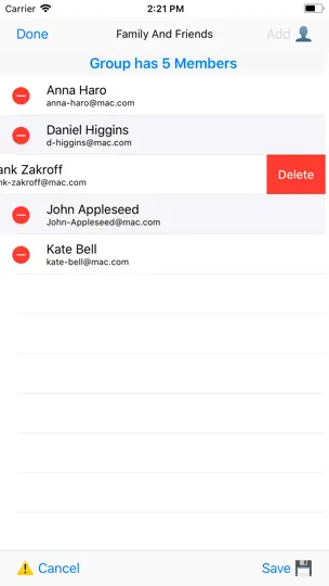 Screenshot von Groups - EmailGroups auf dem iPhone 3