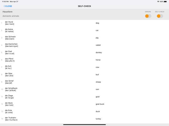 Learn German words with ST iPad screenshot 7 - Education app
