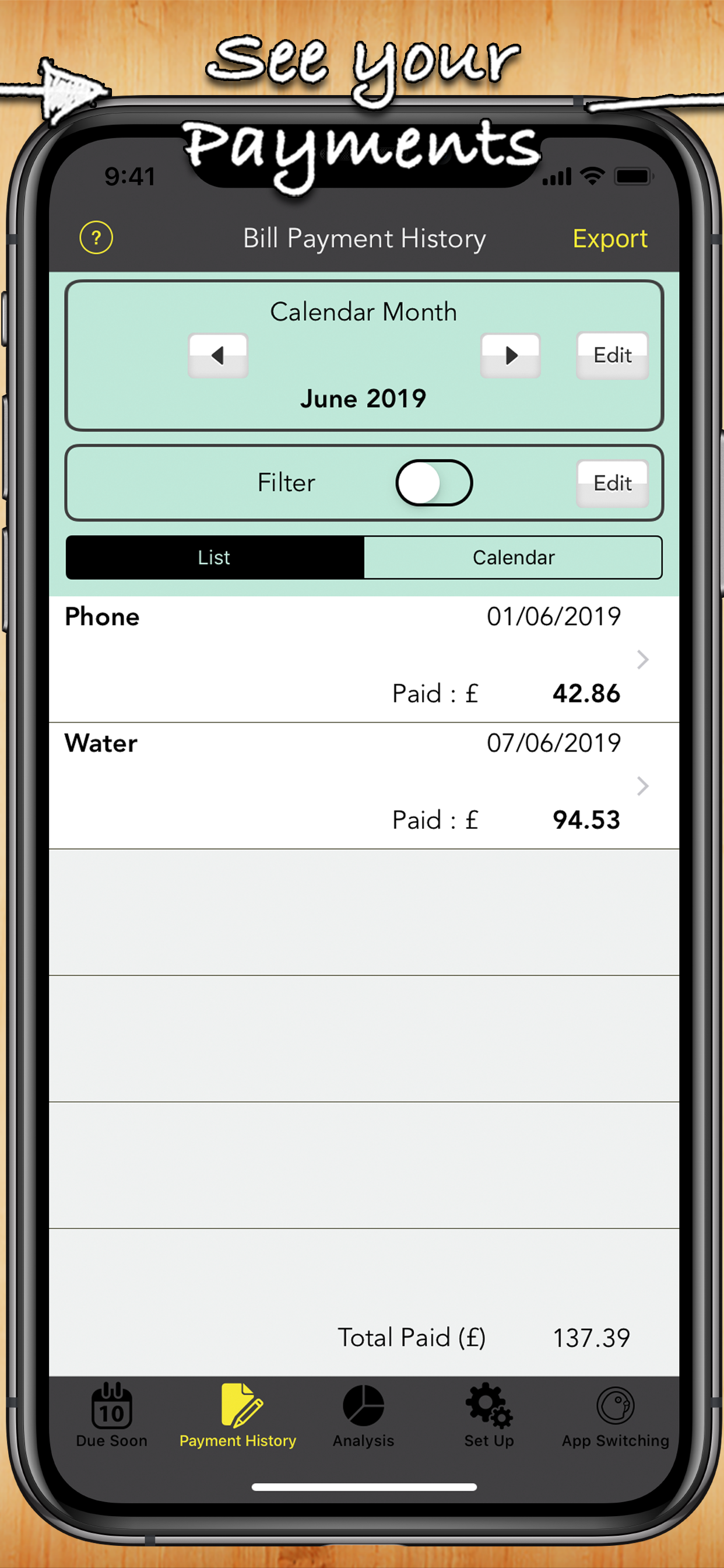Bill Assistant Pro screenshot 5