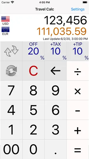TravelCalc screenshot 1