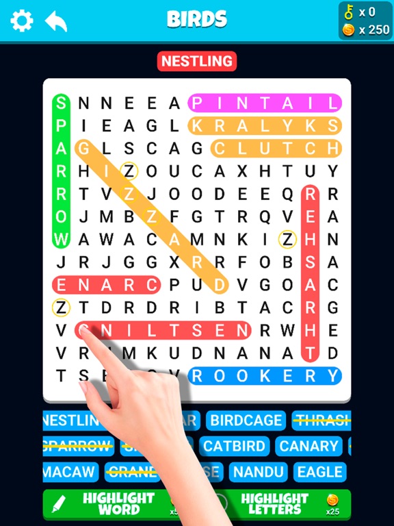 Word Search Infinite iPad screenshot 6 - Games app