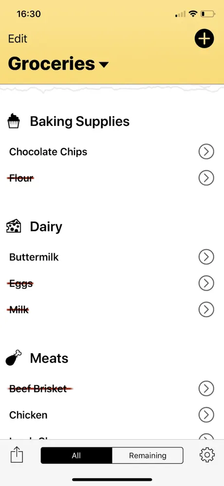 Grocery & Shopping List