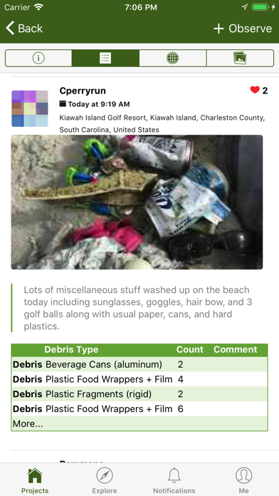 SC Aquarium Citizen Science Screenshot